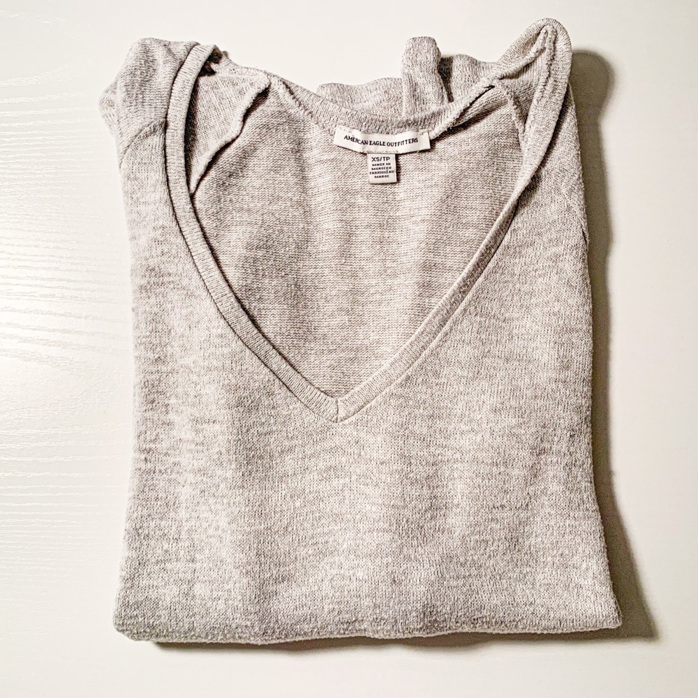 gray sweater